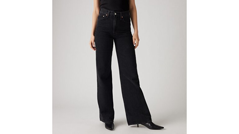 Ribcage Wide Leg Kadın Jean Pantolon - Rosie Posie
