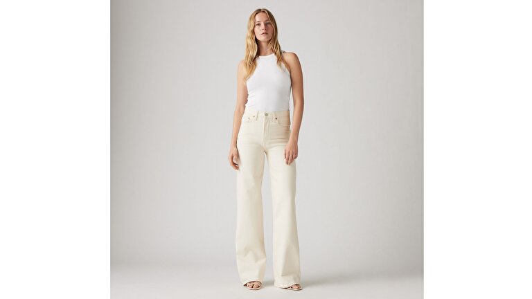 Ribcage Wide Leg Kadın Jean Pantolon - Barely Freezing