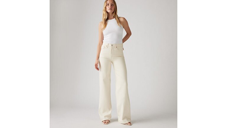 Ribcage Wide Leg Kadın Jean Pantolon - Barely Freezing
