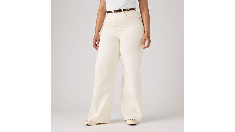 Ribcage Wide Leg Kadın Jean Pantolon - Barely Freezing