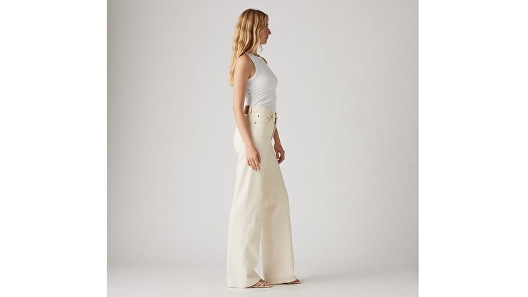 Ribcage Wide Leg Kadın Jean Pantolon - Barely Freezing