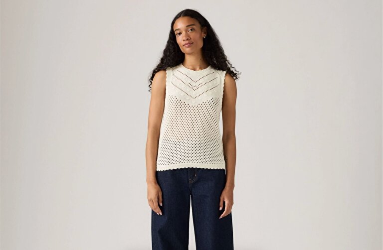 Adrienne Crochet Tank Top