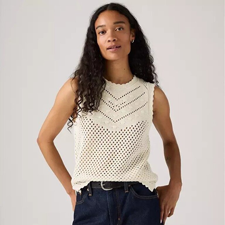 Adrienne Crochet Tank Top