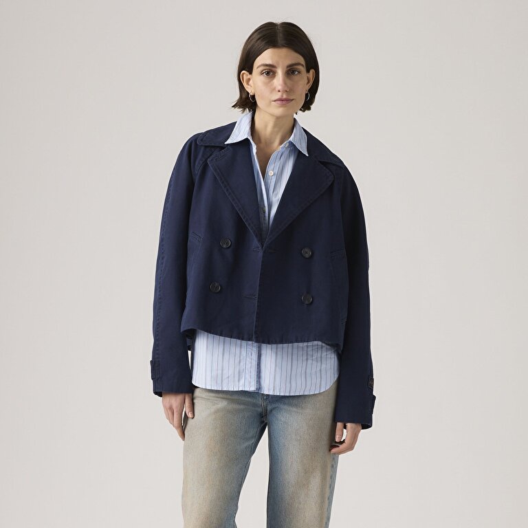 Bree Cropped Swing Trench Ceket Mont