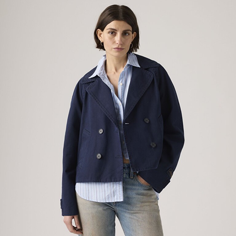 Bree Cropped Swing Trench Ceket Mont
