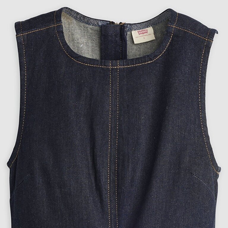 Column Denim Elbise