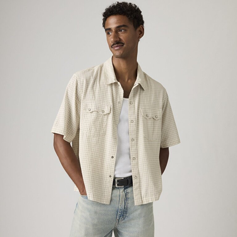 Boxy Western Lightweight Kısa Kollu Gömlek