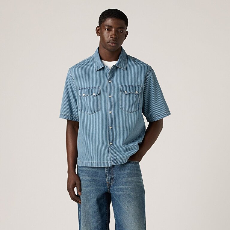 Boxy Western Lightweight Kısa Kollu Gömlek