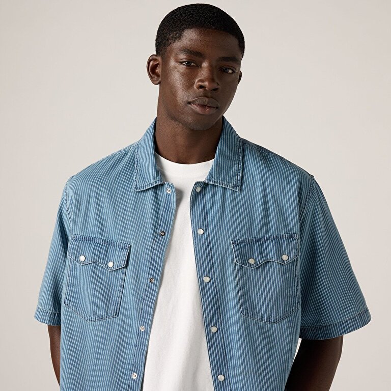 Boxy Western Lightweight Kısa Kollu Gömlek