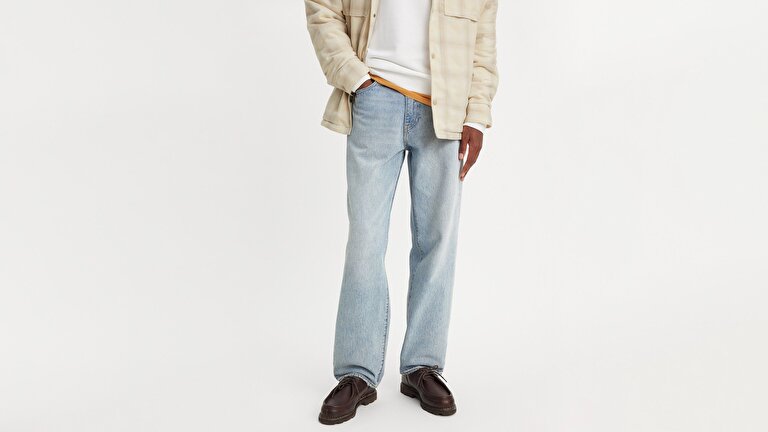 568™ Loose Straight Erkek Jean Pantolon - Baby Blue Essentials