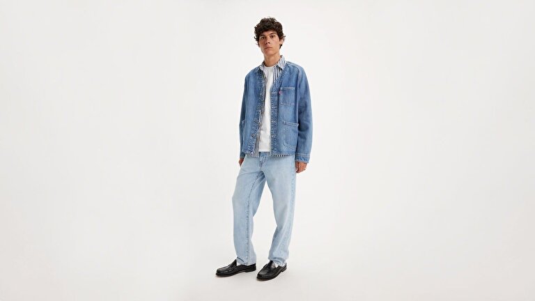 568™ Loose Straight Lightweight Linen+ Denim Erkek Jean Pantolon - Varsity Academia