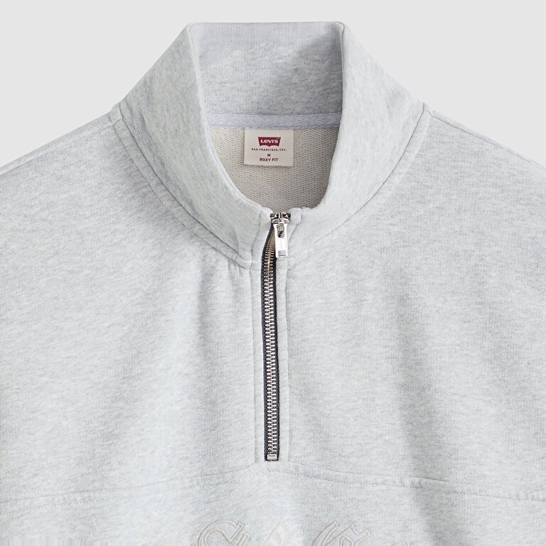 Boxy Çeyrek Fermuarlı Sweatshirt