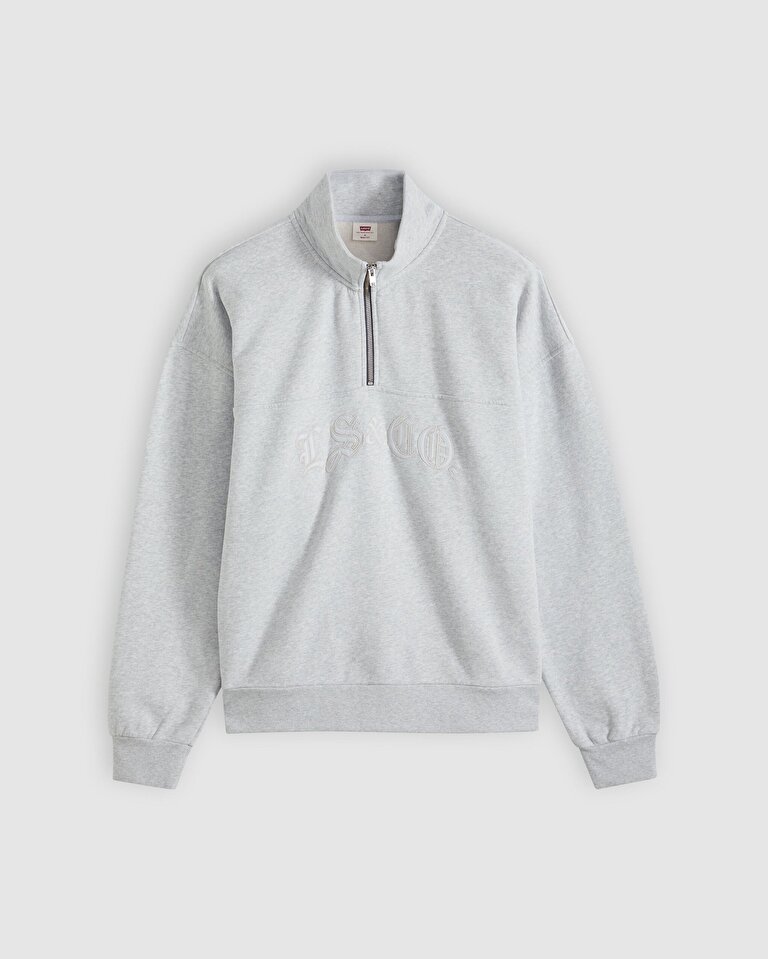 Boxy Çeyrek Fermuarlı Sweatshirt