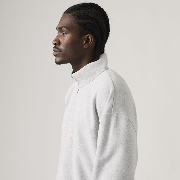 Boxy Çeyrek Fermuarlı Sweatshirt