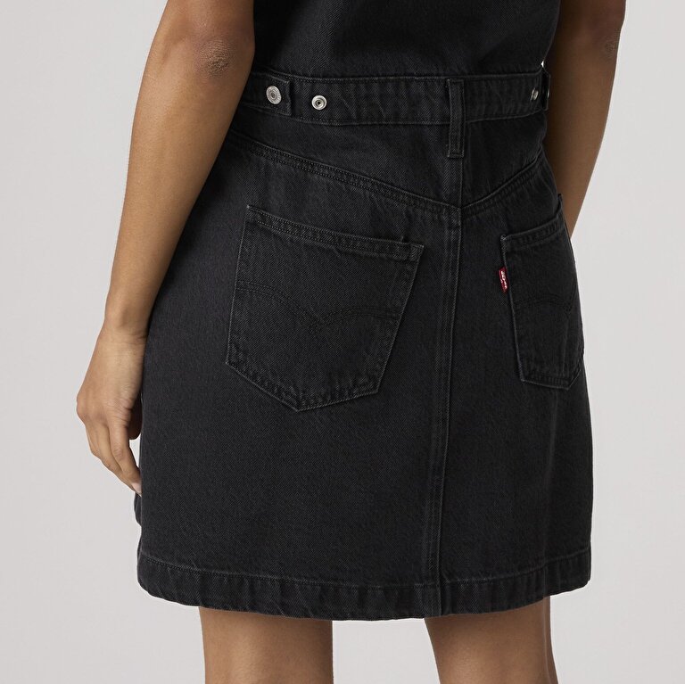Logan Western Kısa Kollu Denim Elbise