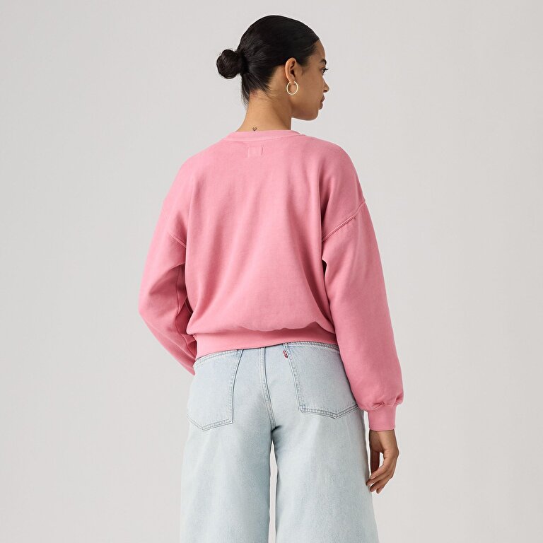Vintage Boxy Bisiklet Yaka Sweatshirt
