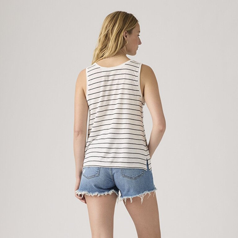 Lori Scoop Keten Karışımlı Tank Top