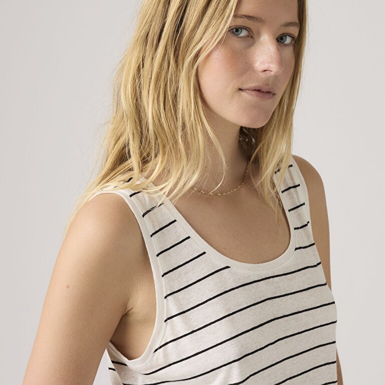 Lori Scoop Keten Karışımlı Tank Top