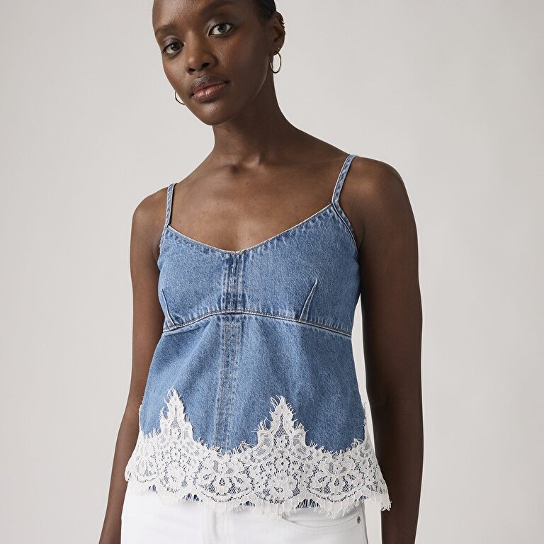 90'S Denim Cami Bluz