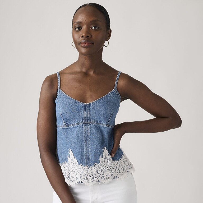 90'S Denim Cami Bluz