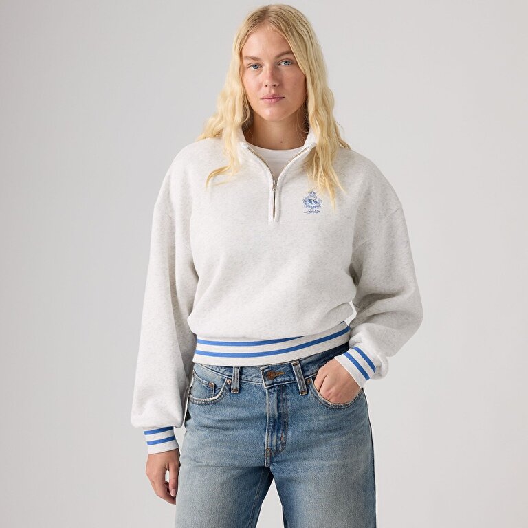 Graphic Everyday Çeyrek Fermuarlı Sweatshirt