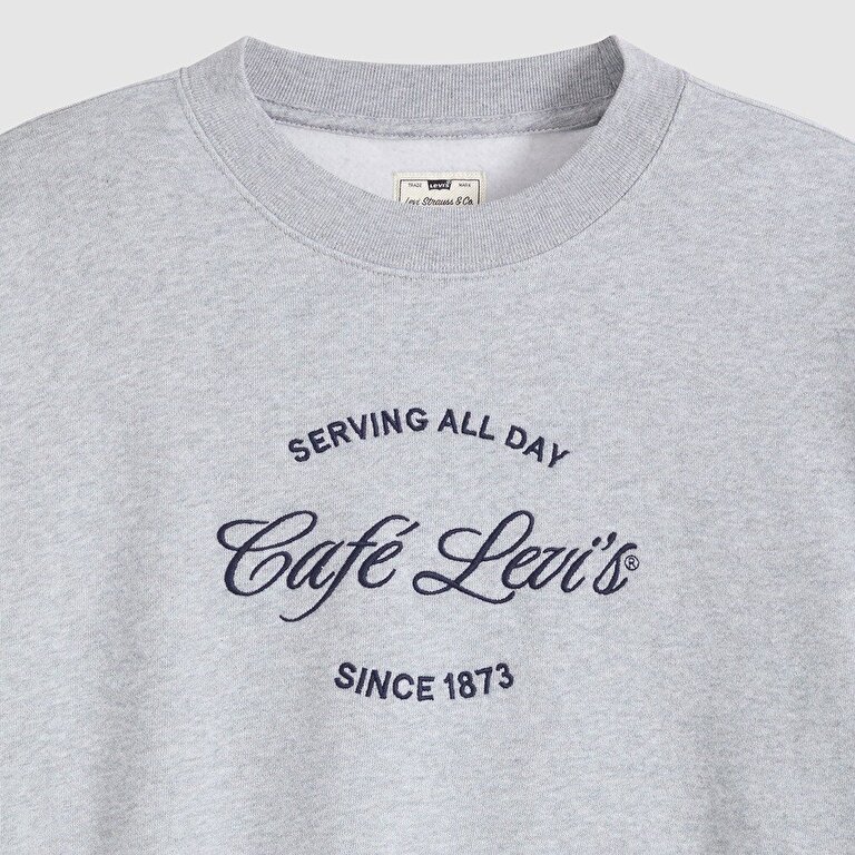 Graphic Vintage Boxy Bisiklet Yaka Sweatshirt