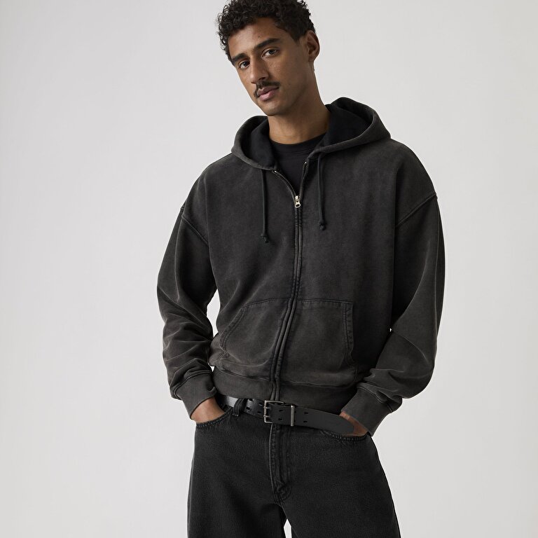 Hayes Boxy Fermuarlı Sweatshirt