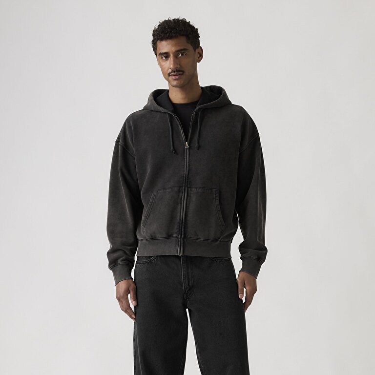 Hayes Boxy Fermuarlı Sweatshirt