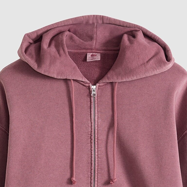 Hayes Boxy Tam Fermuarlı Sweatshirt