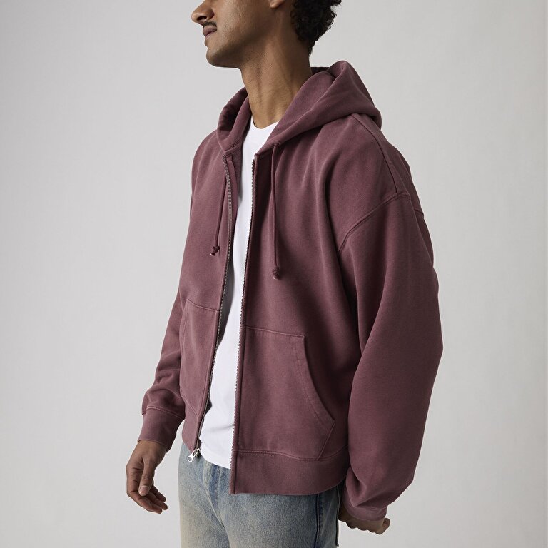 Hayes Boxy Tam Fermuarlı Sweatshirt