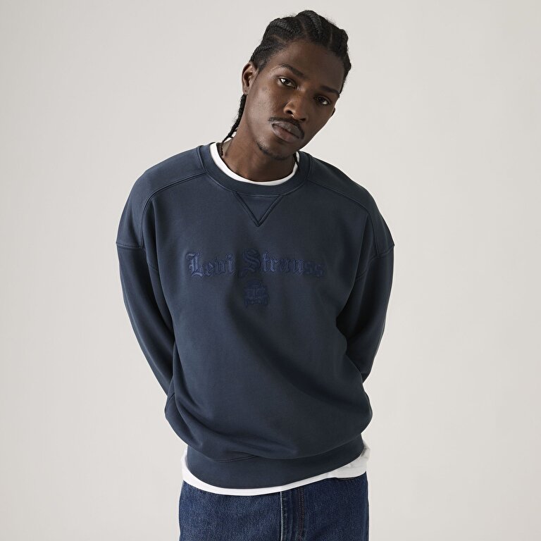 Boxy Graphic Bisiklet Yaka Sweatshirt
