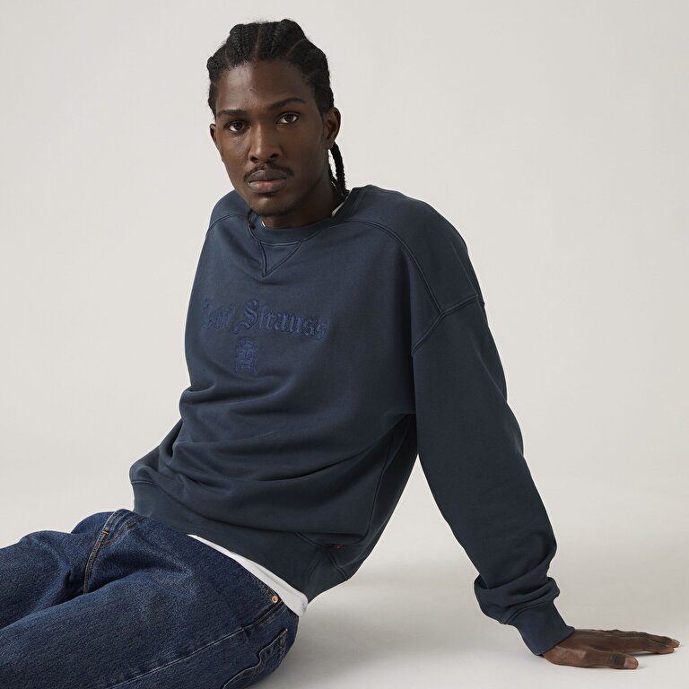 Boxy Graphic Bisiklet Yaka Sweatshirt