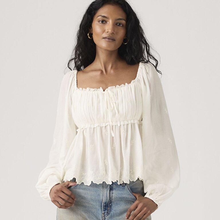 Ottie Uzun Kollu Boho Bluz