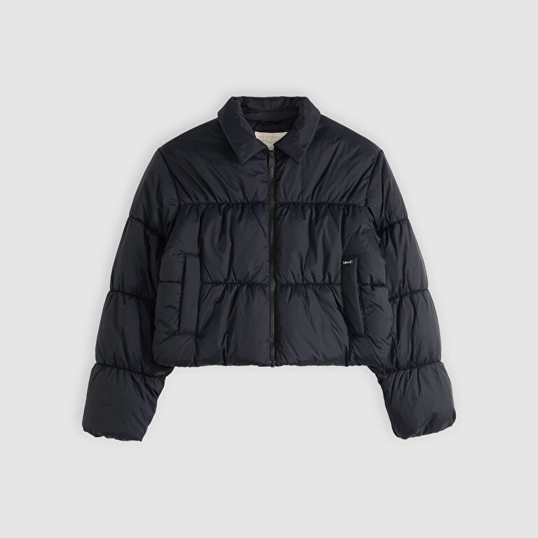 Presley Cropped Collared Puffer Mont