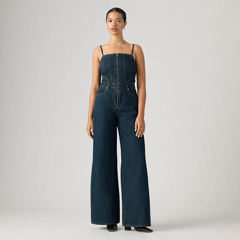 Lightweight Seamed Denim Tulum