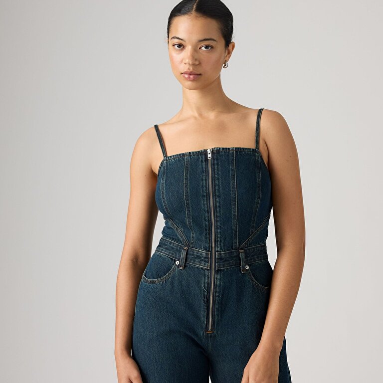 Lightweight Seamed Denim Tulum