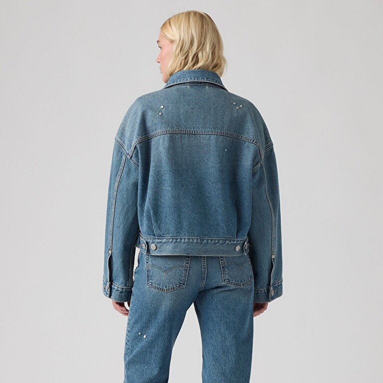 Loose Crop Trucker Ceket