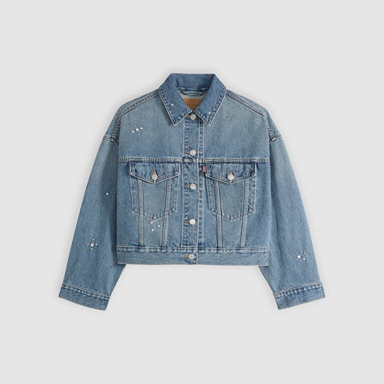 Loose Crop Trucker Ceket