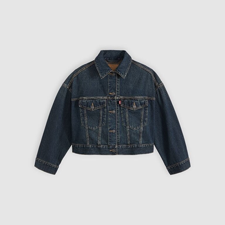 Loose Crop Trucker Ceket