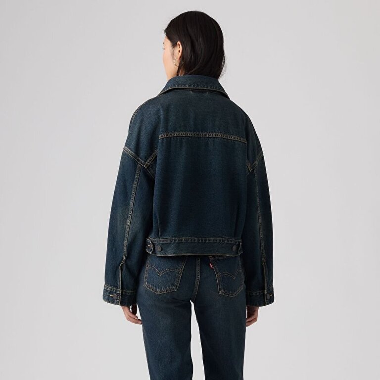 Loose Crop Trucker Ceket