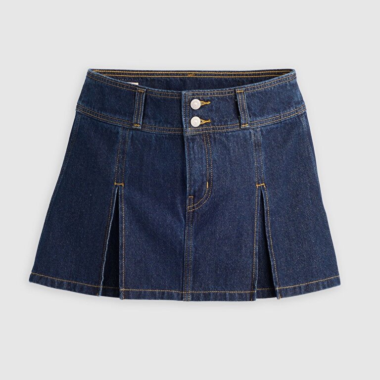 Inverted Pleat Mini Etek