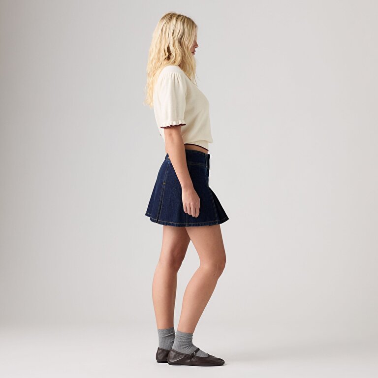 Inverted Pleat Mini Etek