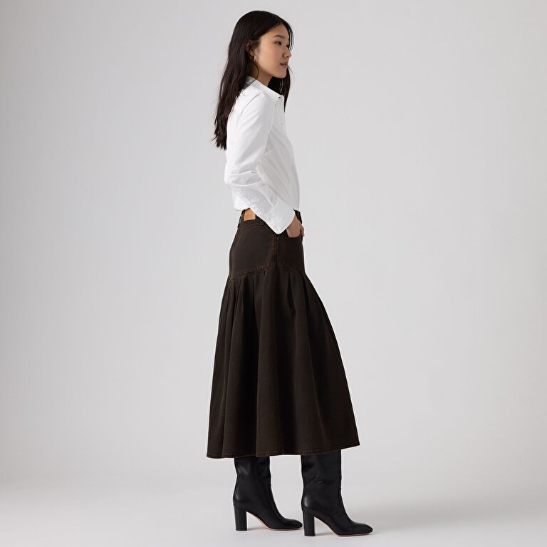 Yoked Pleated Etek