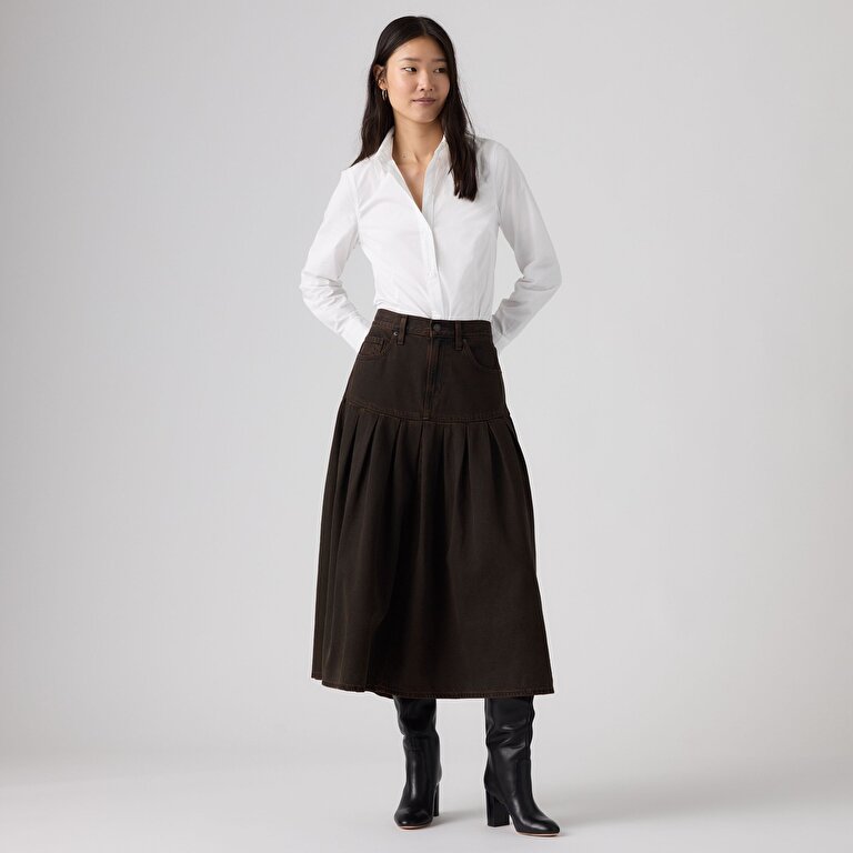 Yoked Pleated Etek
