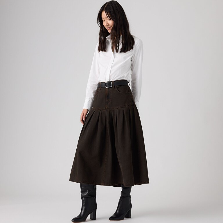 Yoked Pleated Etek