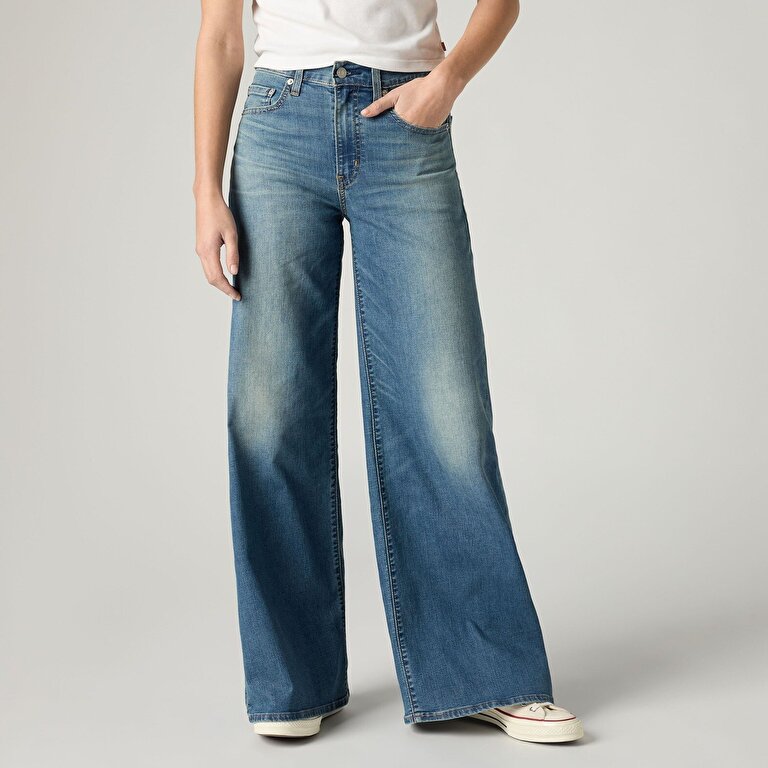 728™High Rise Wide Leg Lightweight Kadın Jean Pantolon - Quiet Cool