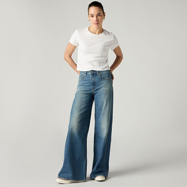 728™High Rise Wide Leg Lightweight Kadın Jean Pantolon - Quiet Cool