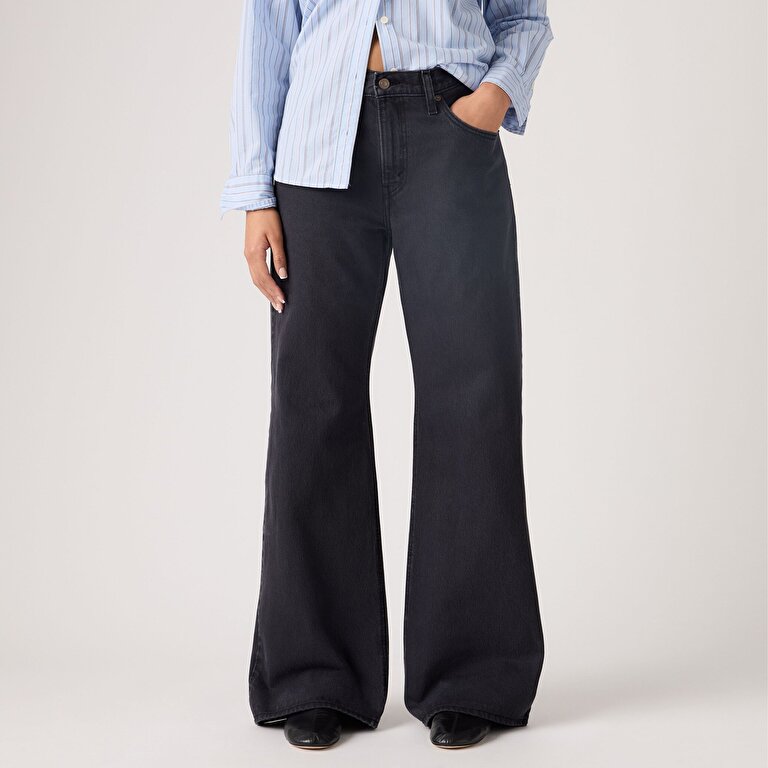 Loose Boot Kadın Jean Pantolon - Chipped Black Oyster