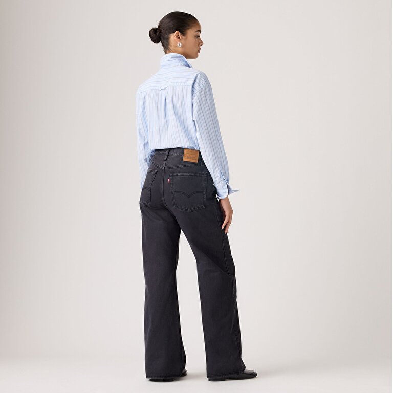 Loose Boot Kadın Jean Pantolon - Chipped Black Oyster