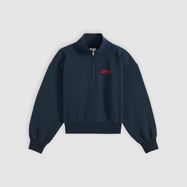 Graphic Vintage '80s Çeyrek Fermuarlı Sweatshirt